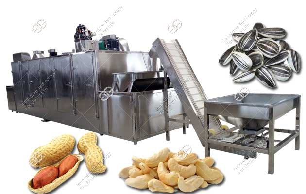Belt Type Peanut Roasting Machine|Cashew Nuts Roaster Machine