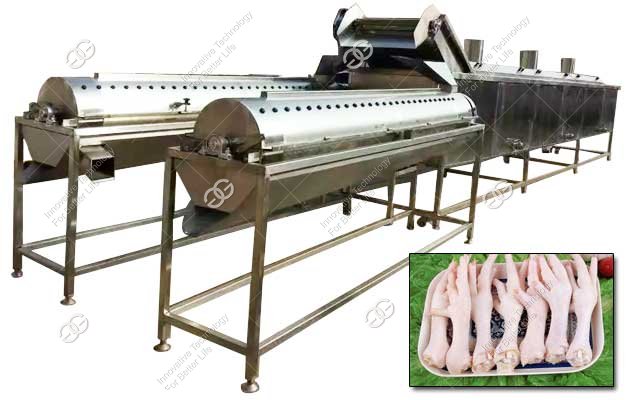 Chicken Paws Peeling Machine Line|Chicken Claw Peeler Manufac