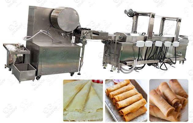 Electric Spring Roll Lumpia Wrapper Frying Machine in Vietnam