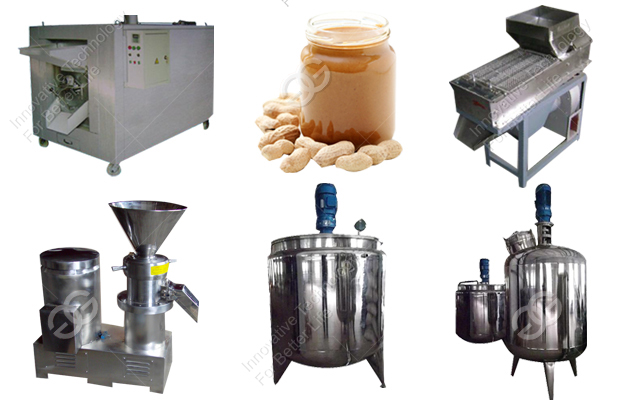 The production process of the peanut butter