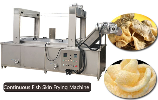 Continuous Deep Fryer for Fish Skin and Pork Skin