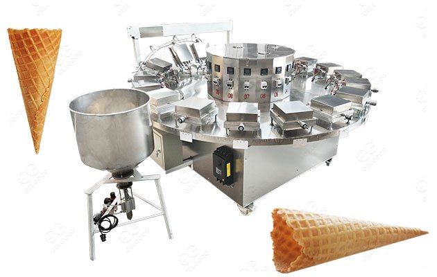 Wide Mouth Sugar Waffle Cone Baking Machine in America