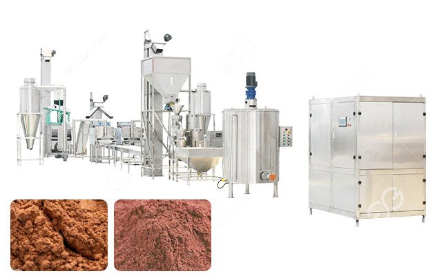 Industrial Cocoa Powder Production Line 1-2t/h