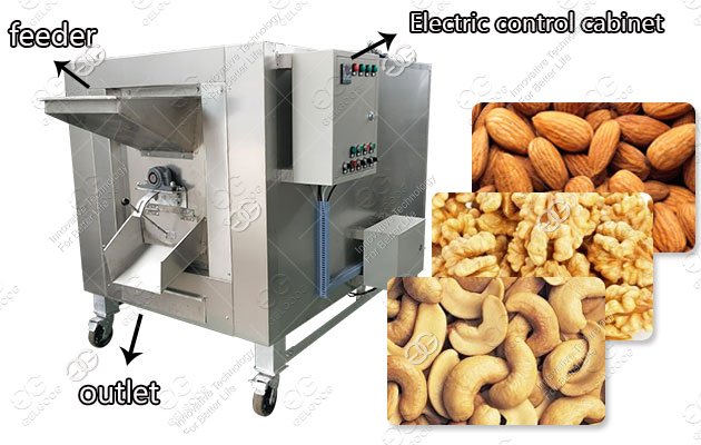 Drum Almond Nut Roasting Machine Electric