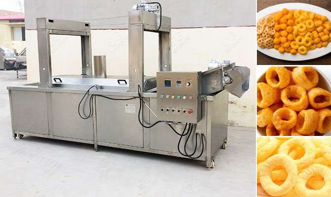Continuous Corn Puffed Frying Machine 300KG/H