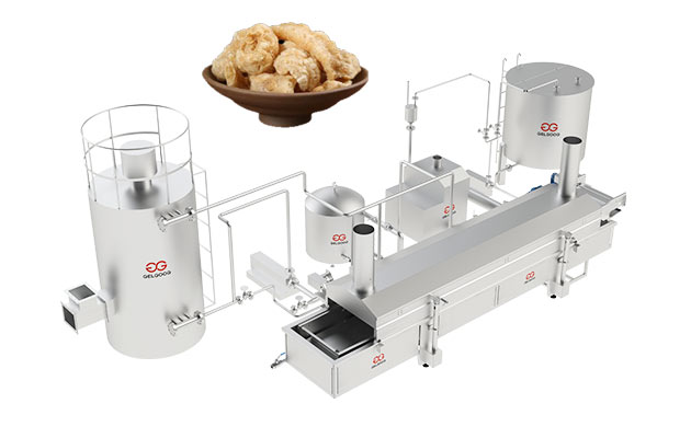 Industrial Pork Rind Frying Machine with Oil Filtering